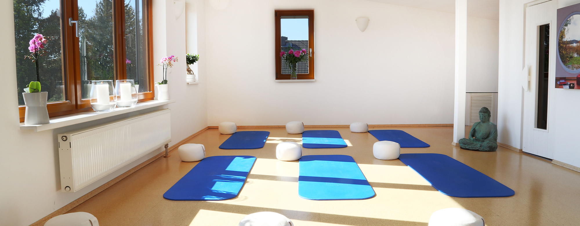 Yogastudio in Berlin Borsigwalde im Bezirk Reinickendorf, Inhaberin ist Agnes Hovehne